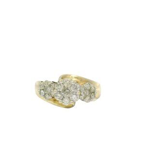 10k Vintage 1 carat Diamond Floral Ring